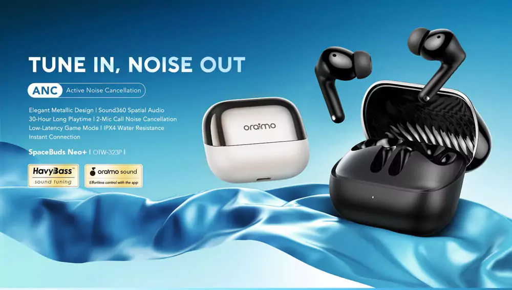 Oraimo SpaceBuds Neo+ ANC True Wireless Earbuds (OTW-323P)