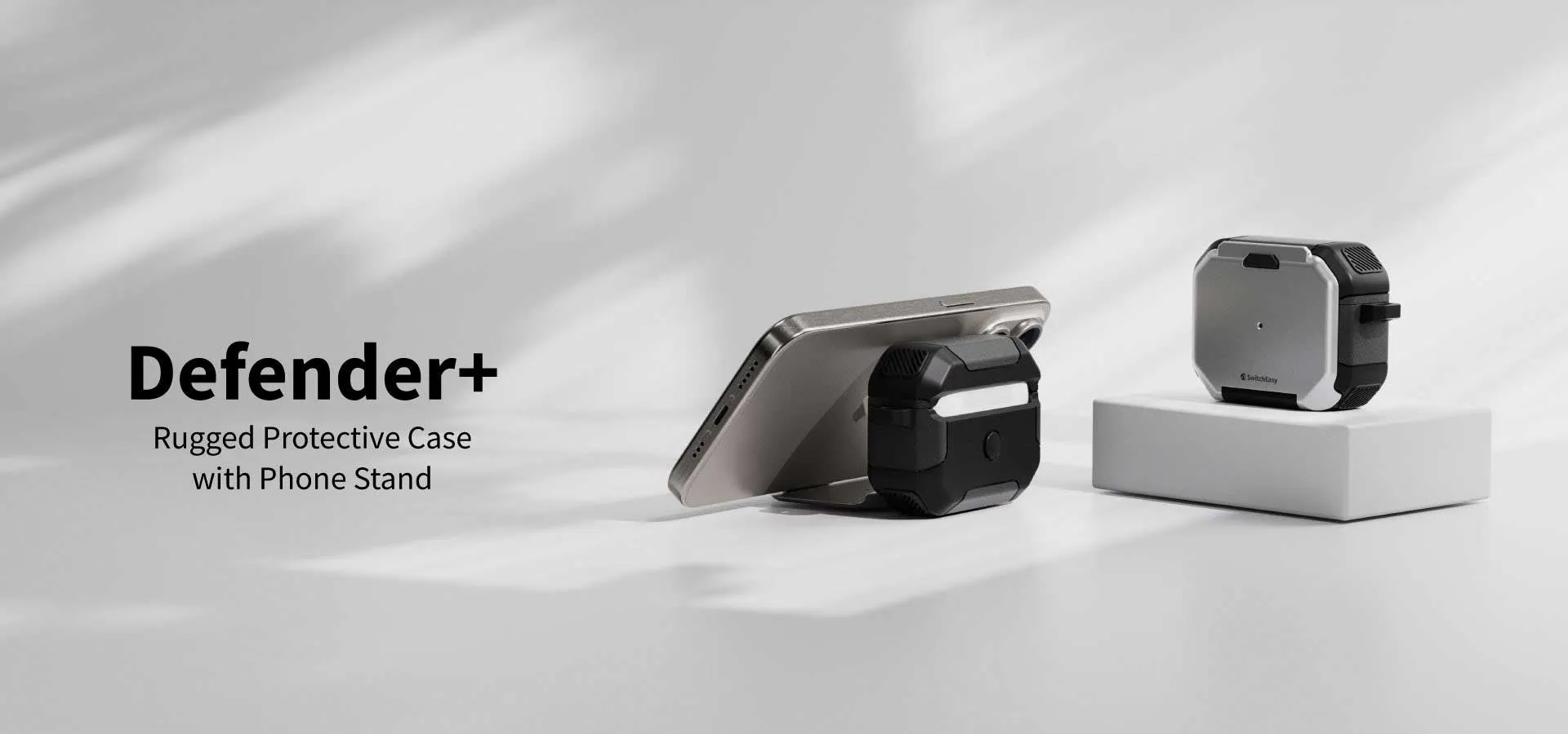 SwitchEasy AirPods Pro Defender+ Rugged Protective Case with Phone Stand