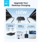 Anker 130W 6 Port PIQ 3.0 & GaN Nano Fast Charger