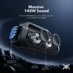 Anker SoundCore Boom 2 Plus 140W Powerful Outdoor Bass Bluetooth Speaker - Image 3