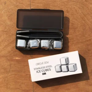 Circle Joy Premium Stainless Steel Reusable Ice Cubes 4pc