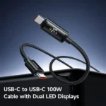 Mcdodo CA-8000 Type-C to Type-C Dual Digital Display 100W PD Fast Charging Cable 1.2m - Image 2