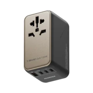Momax 1-World 120W GaN Universal 4-Ports Travel Charger with 100W USB-C to USB-C Cable