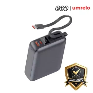 QCY PB20C 20000mAh 45W PD+QC3.0 with Display and Built-in USB-C Cable