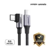 UGREEN US255 USB-C to USB-C Right Angled 60W Charging Cable 0.5M (50122)
