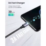 UGREEN US255 USB-C to USB-C Right Angled 60W Charging Cable 0.5M (50122) - Image 4