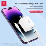 XUNDD XDCH-057 18W Fast Charging Power Adapter with Lightning Cable - Image 2