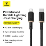 Baseus Dura Series 20W Type-C to Lightning Fast Charging Data Cable 2M - Image 2