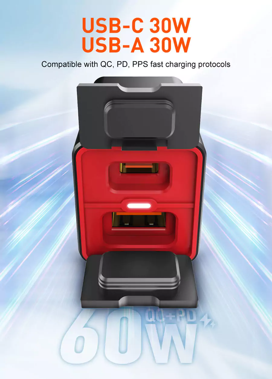 LDNIO C108 60W Fast Charging Motorcycle Charger
