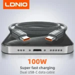 LDNIO LC441C 100W High Power E-marker Chip Type-C to Type-C Fast Charging Data Cable