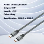 LDNIO LC441C 65W 5A USB-C to USB-C Fast Charging Data Cable - Image 5