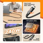 LDNIO LC922C 240W USB-C to USB-C Fast Charging Data Cable - 2M