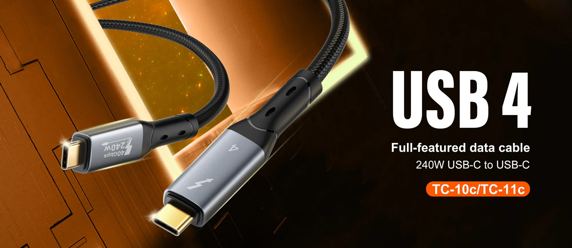 Ldnio TC11C 240W USB4.0 Fast Charging Data Cable