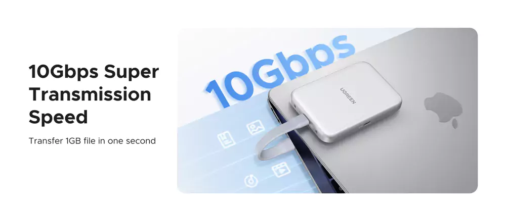 UGREEN D619 Magnetic M.2 NVMe SSD Enclosure (55151)