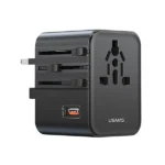 USAMS CC309 25W Dual Type-C and USB-A Ports Universal Travel Adapter