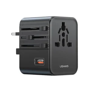 USAMS CC309 25W Dual Type-C and USB-A Ports Universal Travel Adapter
