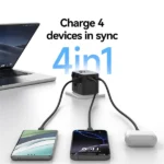USAMS CC309 25W Dual Type-C and USB-A Ports Universal Travel Adapter