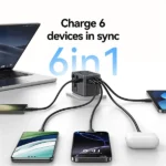 USAMS CC310 70W Three Type-C and Dual USB-A Ports Universal Travel Adapter - Image 4