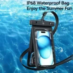 USAMS US-YD014 IP68 Waterproof Phone Case Double-Space PVC Phone Bag Holder - Image 2