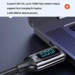 USAMS US-SJ559 U78 100W PD USB-C to USB-C Fast Charging Cable (3m) - Image 4