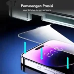 Xundd iPhone 16 Pro / 16 Pro Max Easy Quick-Fit Anti Gores HD Clear Tempered Glass