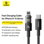 Baseus Display 2 PD 20W Type-c to Lightning Fast Charging Data Cable - Image 2