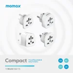 MOMAX UA13 2500W 1-World Global Adapter Socket - Image 4
