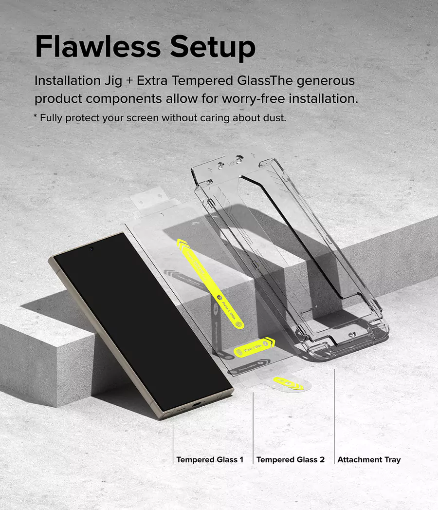 Ringke Samsung Galaxy S24 Ultra Easy Slide Tempered Glass Screen Protector (2-Pack)