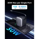 UGREEN Nexode Car Charger 60W with Retractable USB-C Cable - Image 3