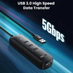 UGREEN USB Hub 4 Ports USB Adapter USB 3.0 Data Transfer Converter 0.5m (20486) - Image 3